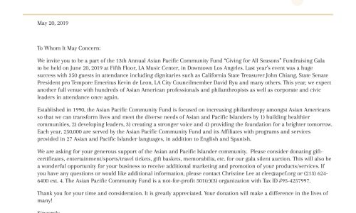 APCF Sponsorship Packet: Page 3