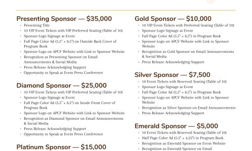 APCF Sponsorship Packet: Page 4